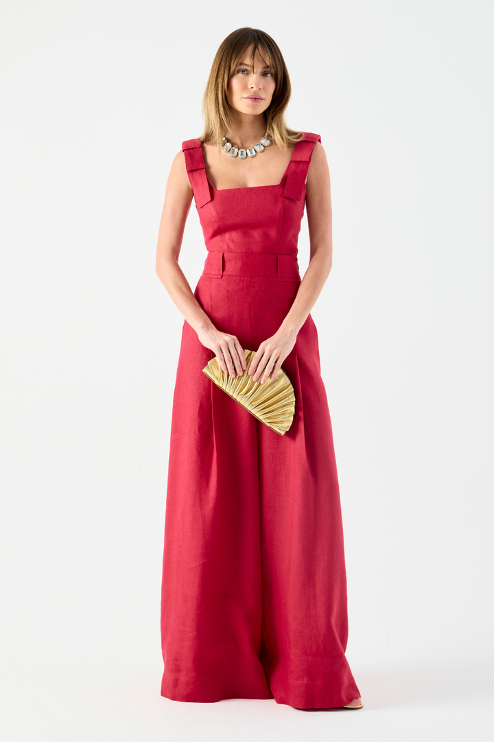 Top de Linho Vermelho Rouge Brunella