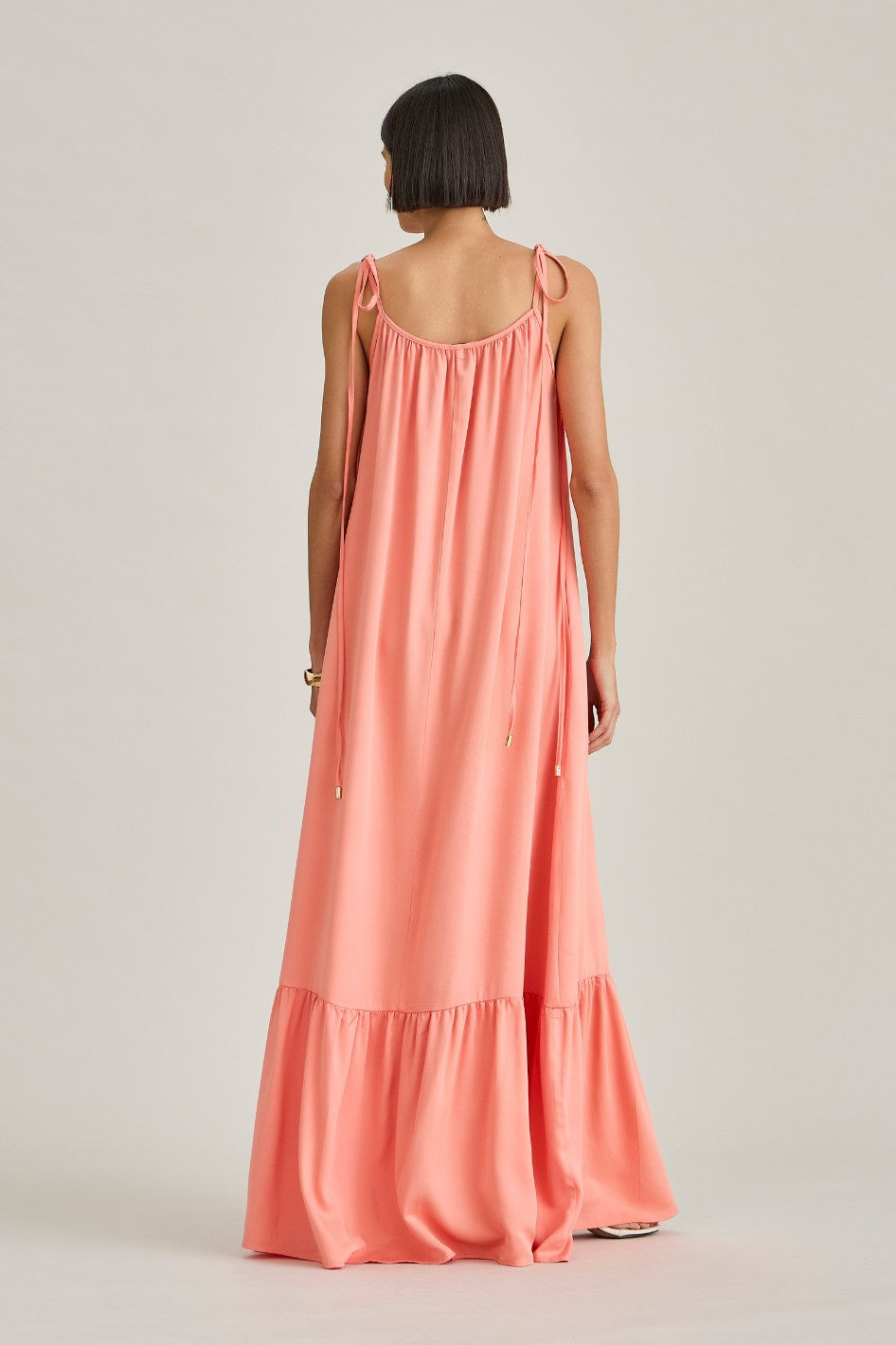 Vestido Longo em Viscose Peach Serena