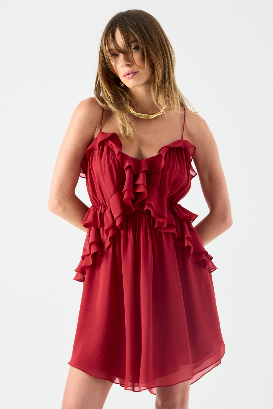 Vestido Priscila Vermelho Cereja
