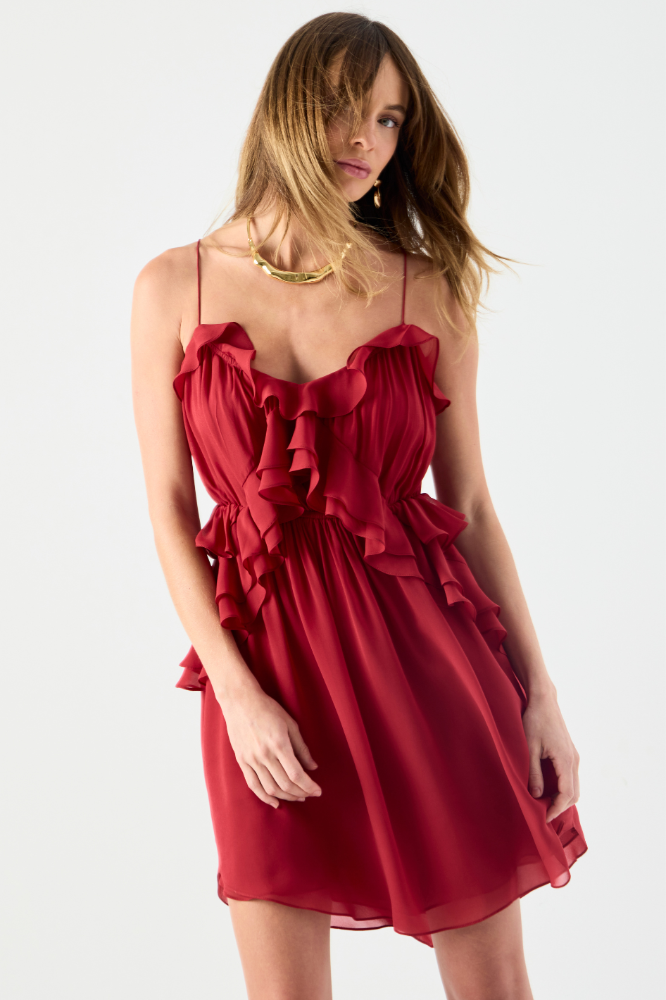 Vestido Priscila Vermelho Cereja