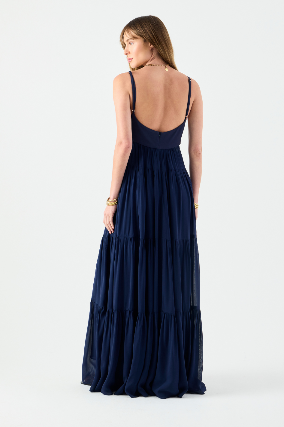 Vestido de Alfaiataria Benalia Azul Profundo