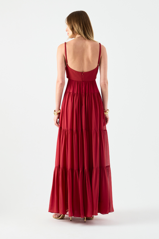 Vestido de Alfaiataria Benalia Vermelho Cereja