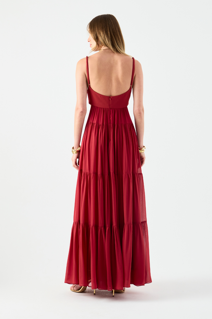 Vestido de Alfaiataria Benalia Vermelho Cereja