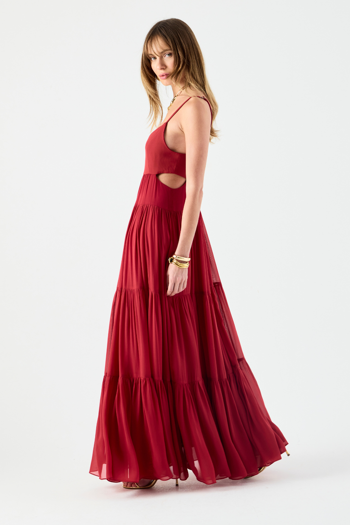 Vestido de Alfaiataria Benalia Vermelho Cereja