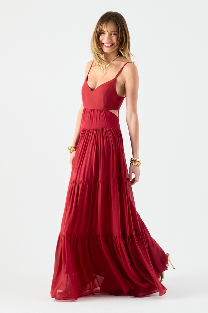 Vestido de Alfaiataria Benalia Vermelho Cereja