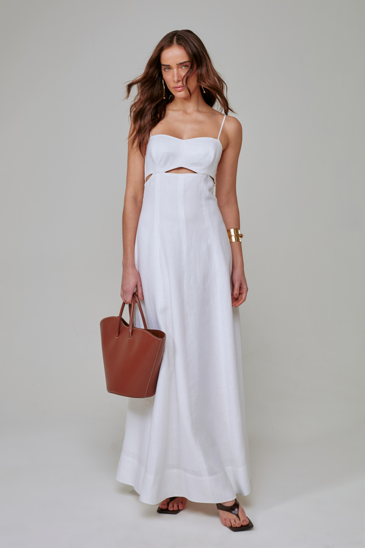 Vestido de Linho Estela Branco