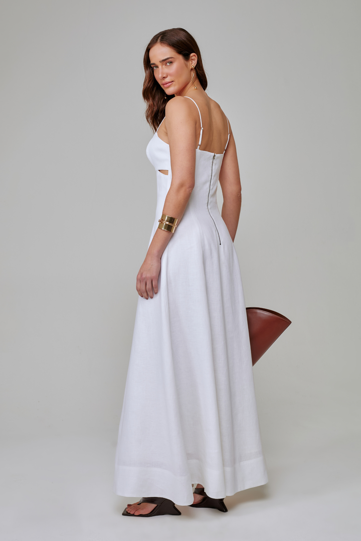 Vestido de Linho Estela Branco