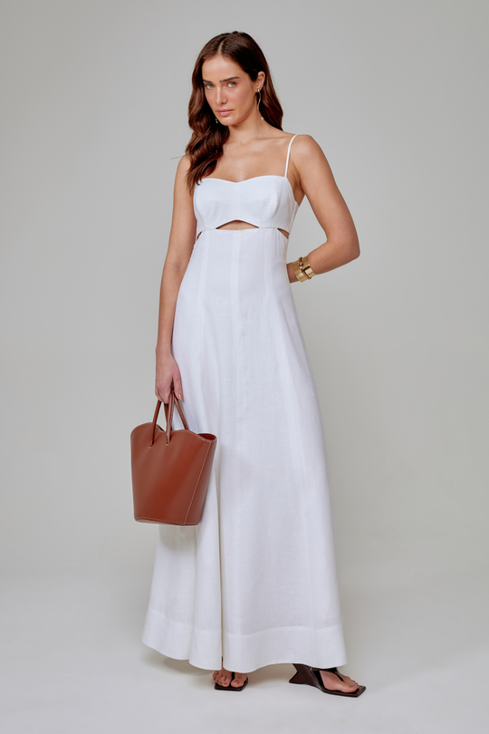 Vestido de Linho Estela Branco