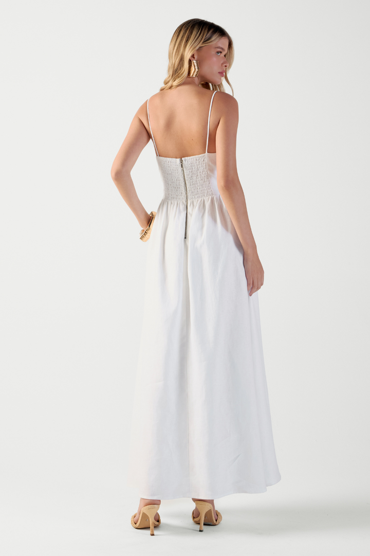 Vestido de Linho Off White Brunella