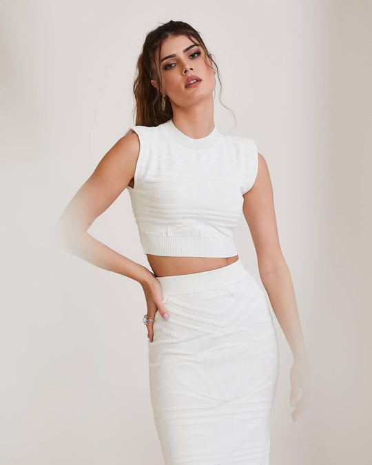 Conjunto Tricô Off Luiza