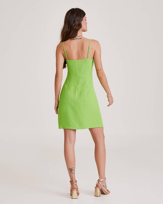 Vestido Curto De Alfaiataria Com Laço Tina