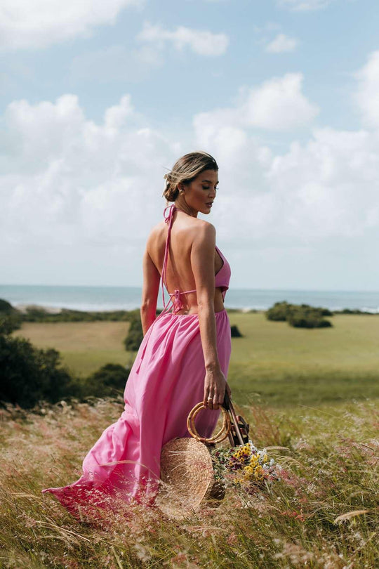 Vestido Frente Unica De Viscose Gisele