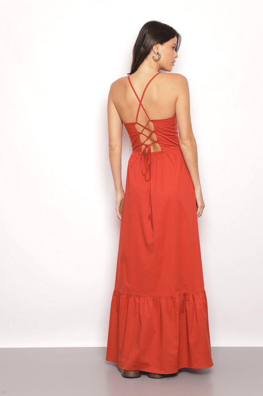 Vestido Longo Terracota Tereza
