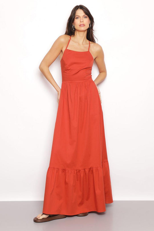 Vestido Longo Terracota Tereza