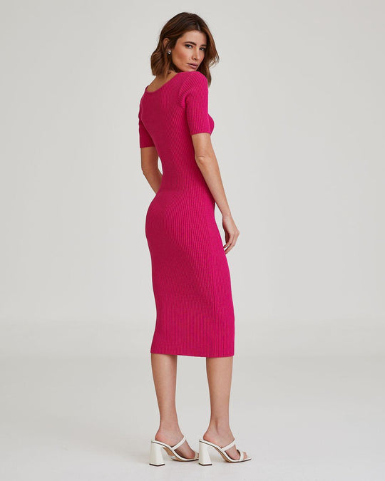 Vestido Midi Tricô Pink Lua